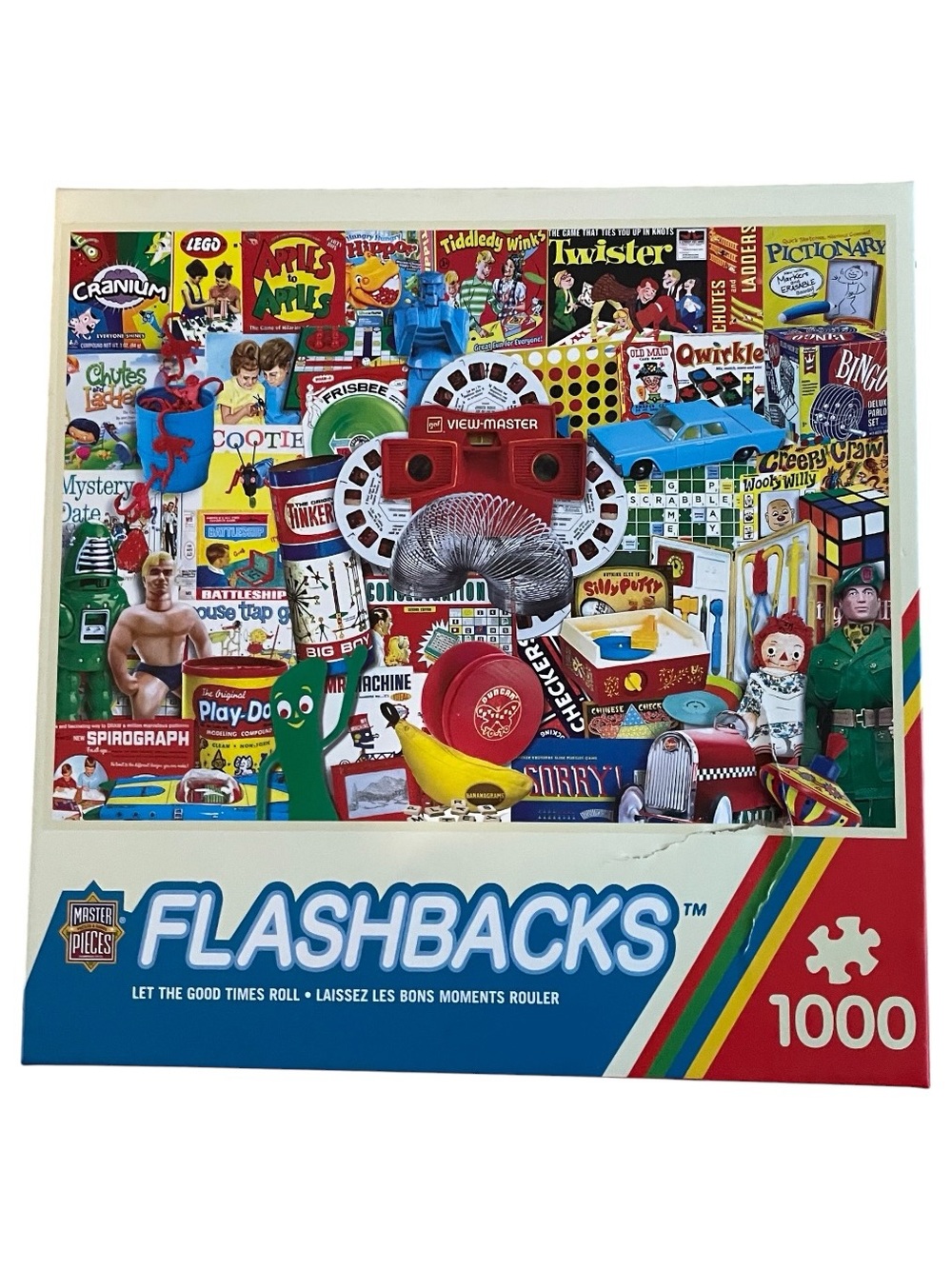 Flashbacks 1000 Piece Puzzle Colorful Retro Toys Timeless Throwback Puzzle